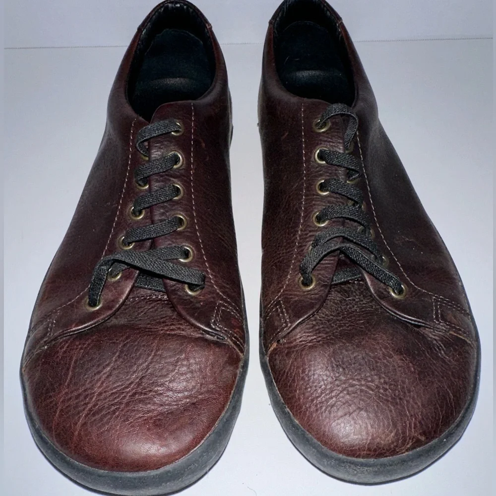 Birchbury Bramford Barefoot Sneakers 10 Brown/Maroon Tone Leather